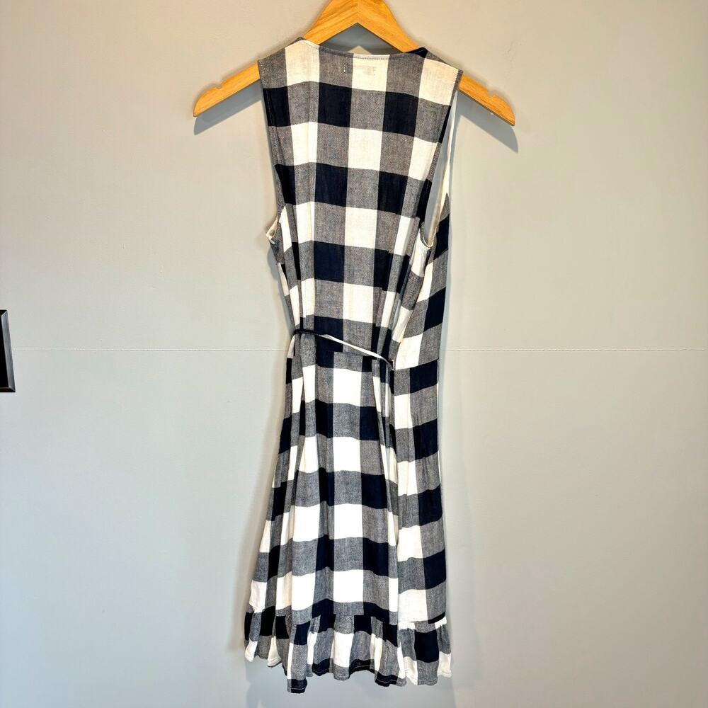 Rails Madison Azure Check Wrap Mini Dress - Size … - image 6